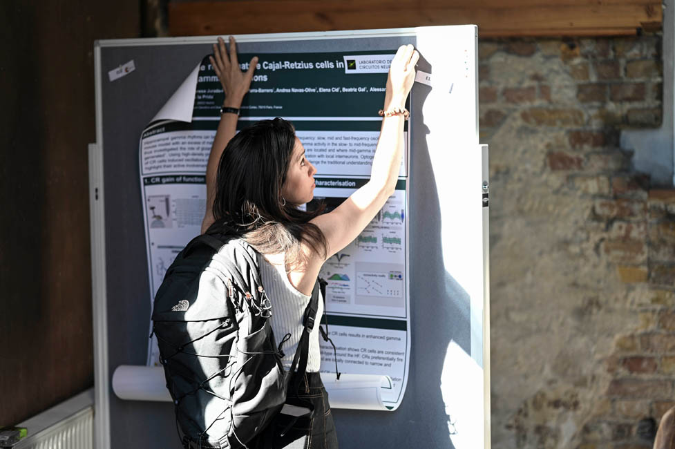 poster mounting, ERA-NET NEURON Midterm Symposium, May 2024, Berlin