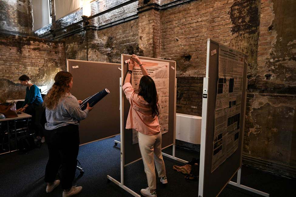 poster mounting, ERA-NET NEURON Midterm Symposium, May 2024, Berlin