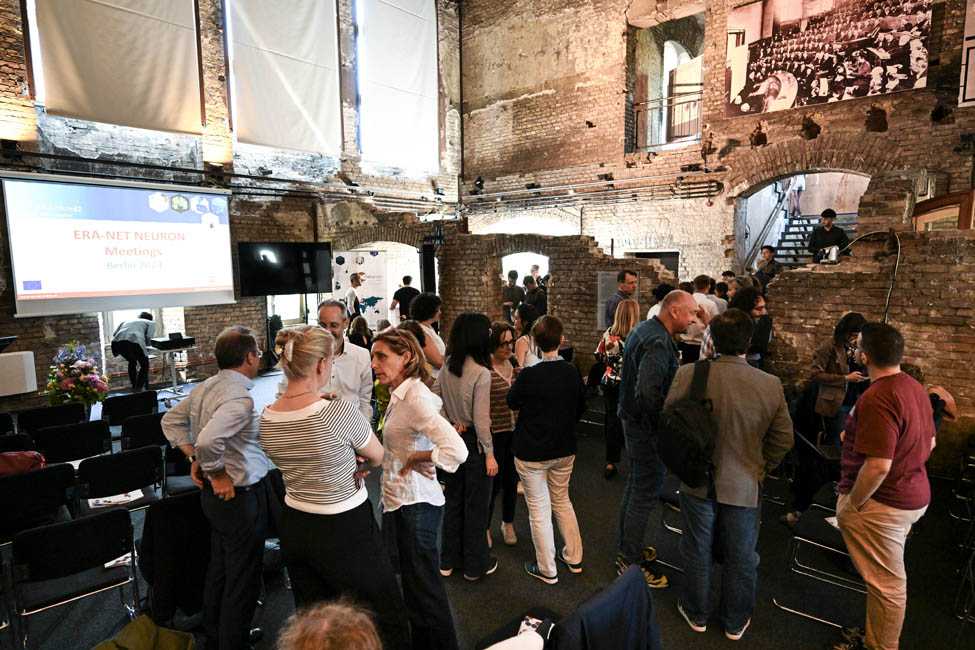 Coffee break at ERA-NET NEURON Midterm Symposium, May 2024, Berlin.