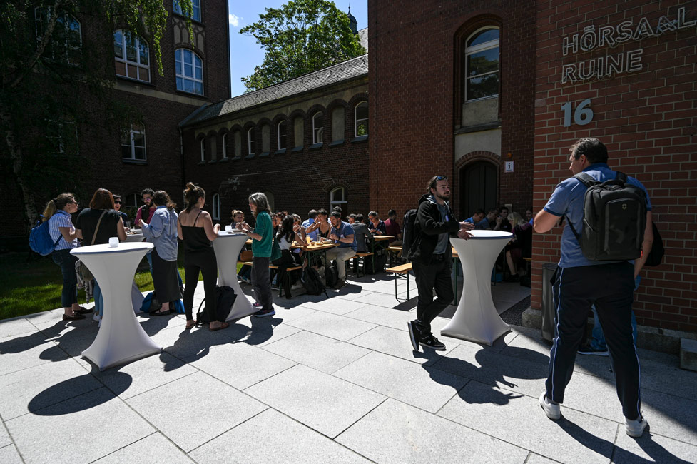 Coffee break at ERA-NET NEURON Midterm Symposium, May 2024, Berlin