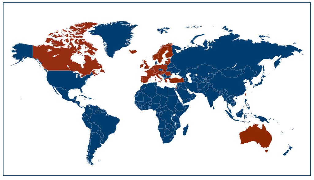 map with ERA-NET NEURON participants